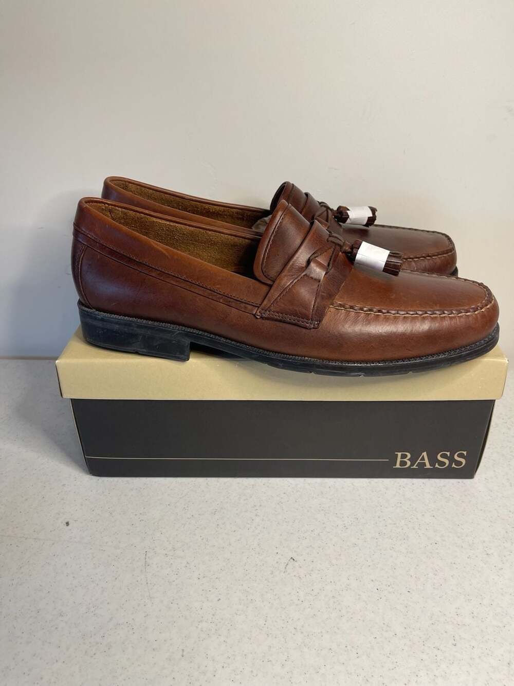 Bass Adams II Men's Leather Tassel Loafers Size 13 - Picture 4 of 6